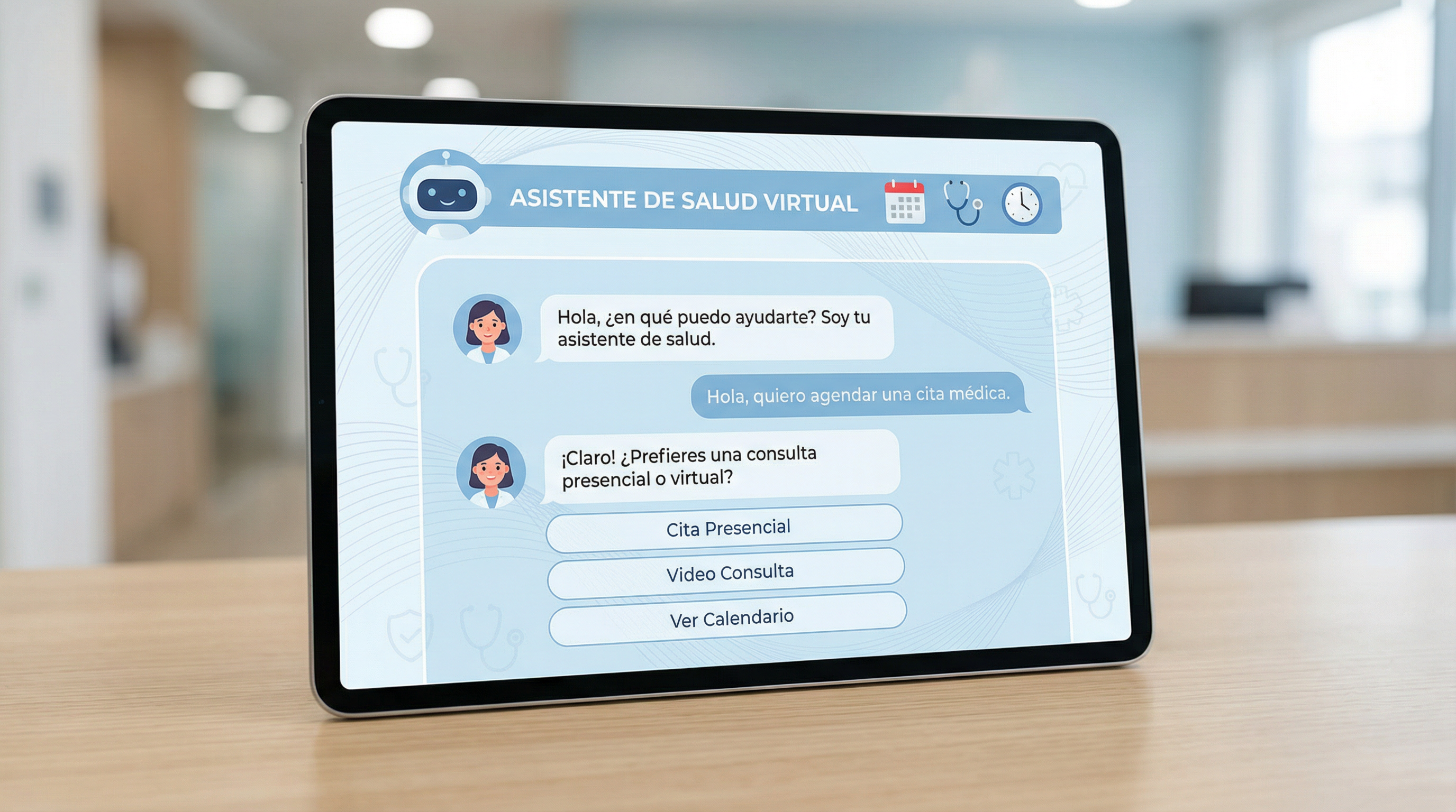 Agente IA agendando citas médicas